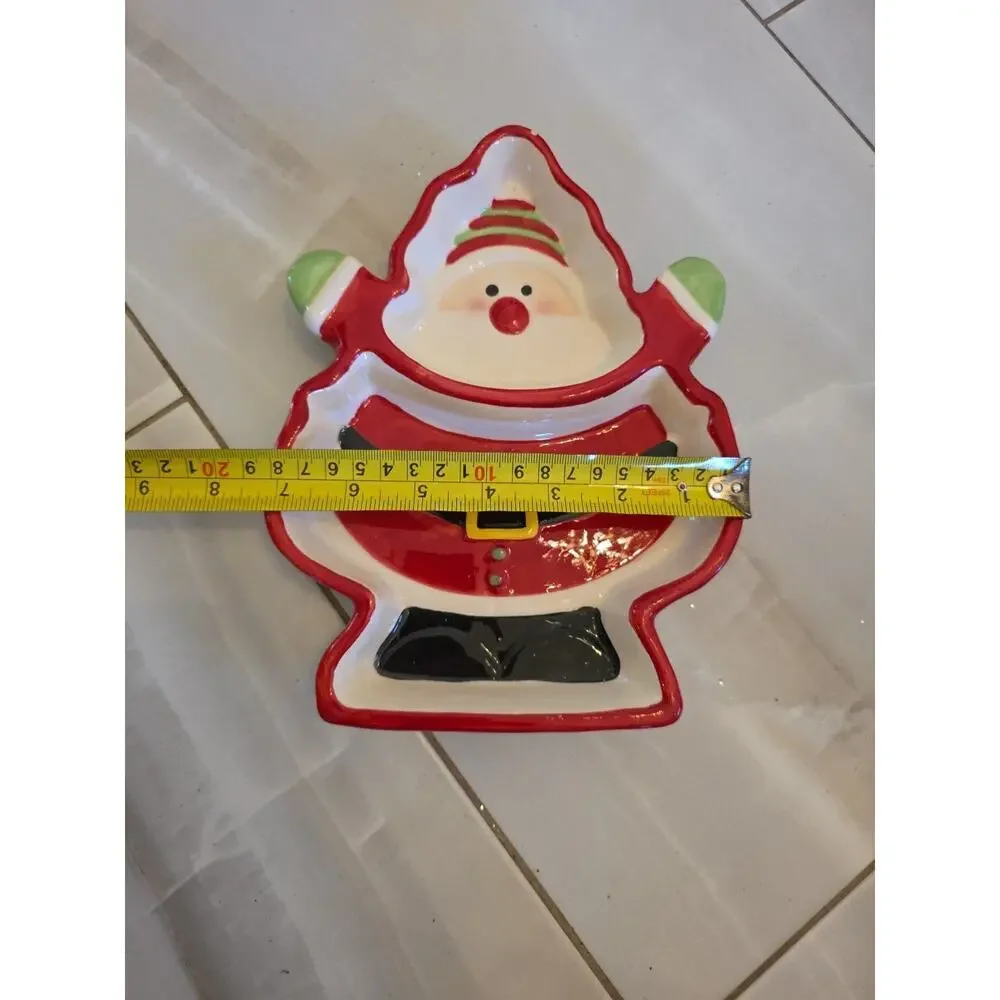 Santa Candy Dish‎ Christmas Plate Platter